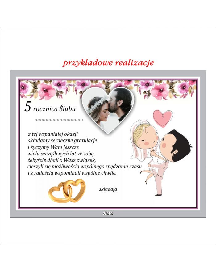 Tabliczka na podkład mała