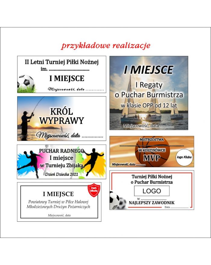 Tabliczka na puchar-statuetkę mała