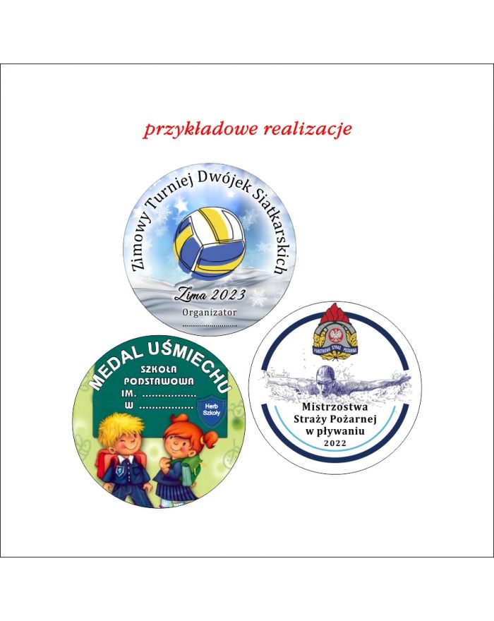 Tabliczka z grawerem - emblemat 50 mm na medal