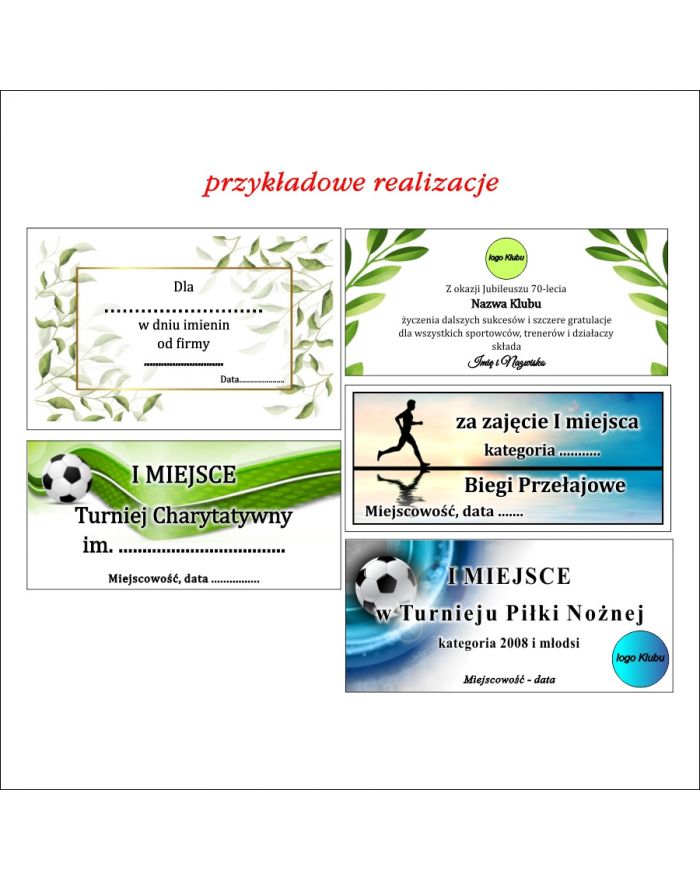 Tabliczka na puchar-statuetkę duża