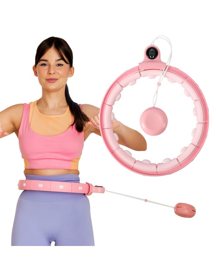FH02 PINK HULA HOP Z OBCIĄŻNIKIEM + LICZNIK