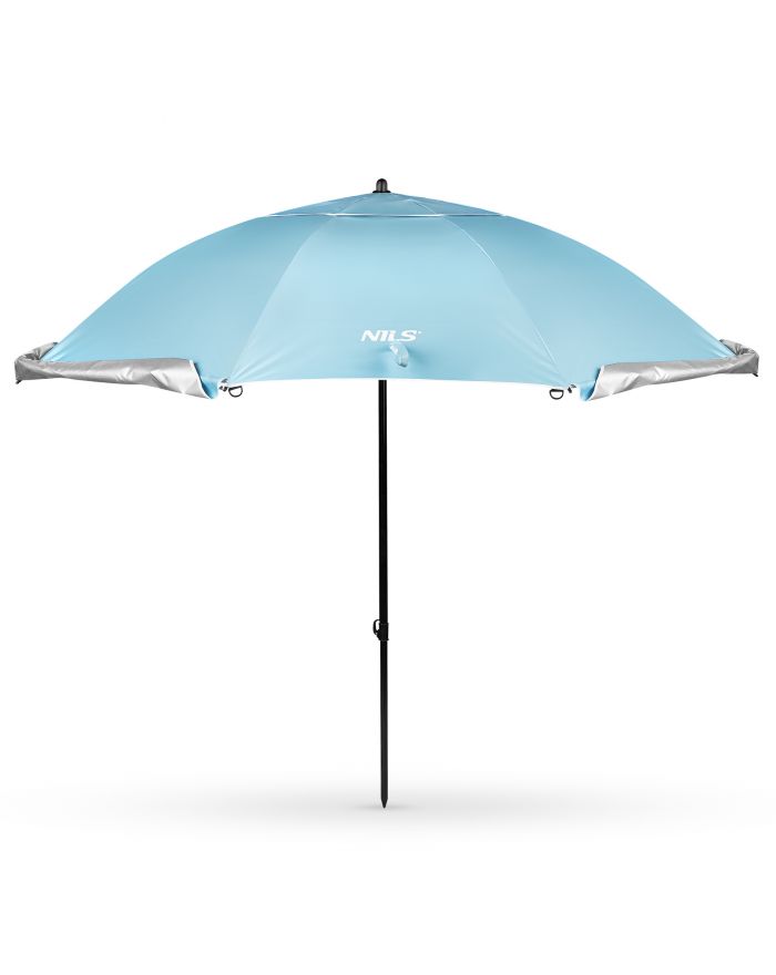 NC17114 PARASOL/PARAWAN PLAŻOWY 2W1 XXL 240 CM NIEBIESKI NILS
