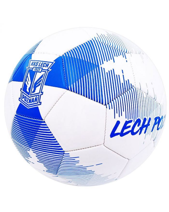 Piłka Herb Lech Poznań Bialo-Niebieska