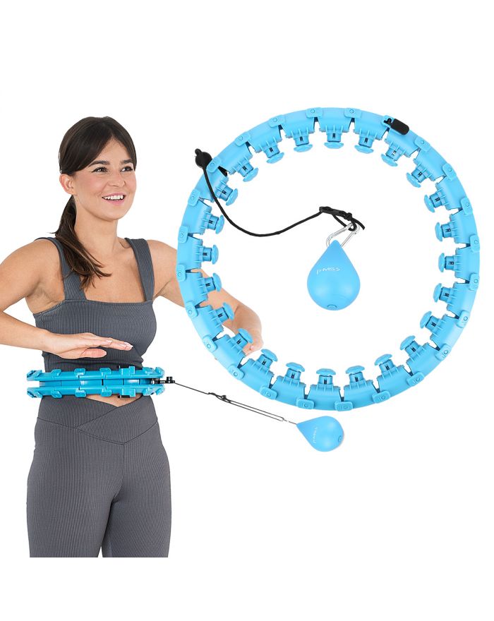 HHW01 HULA HOP BLUE Z WYPUSTKAMI I OBCIĄŻNIKIEM HMS