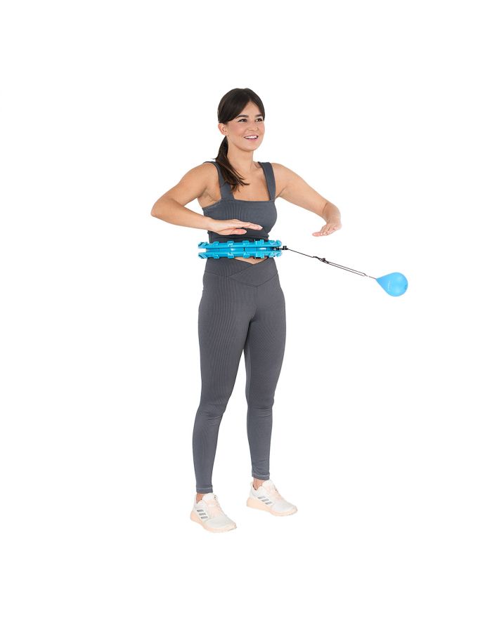 HHW01 HULA HOP BLUE Z WYPUSTKAMI I OBCIĄŻNIKIEM HMS
