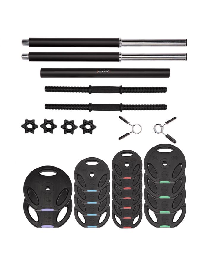 SGSP60 SET SZTANGA I SZTANGIELKI KOMPOZYT 62 KG HMS