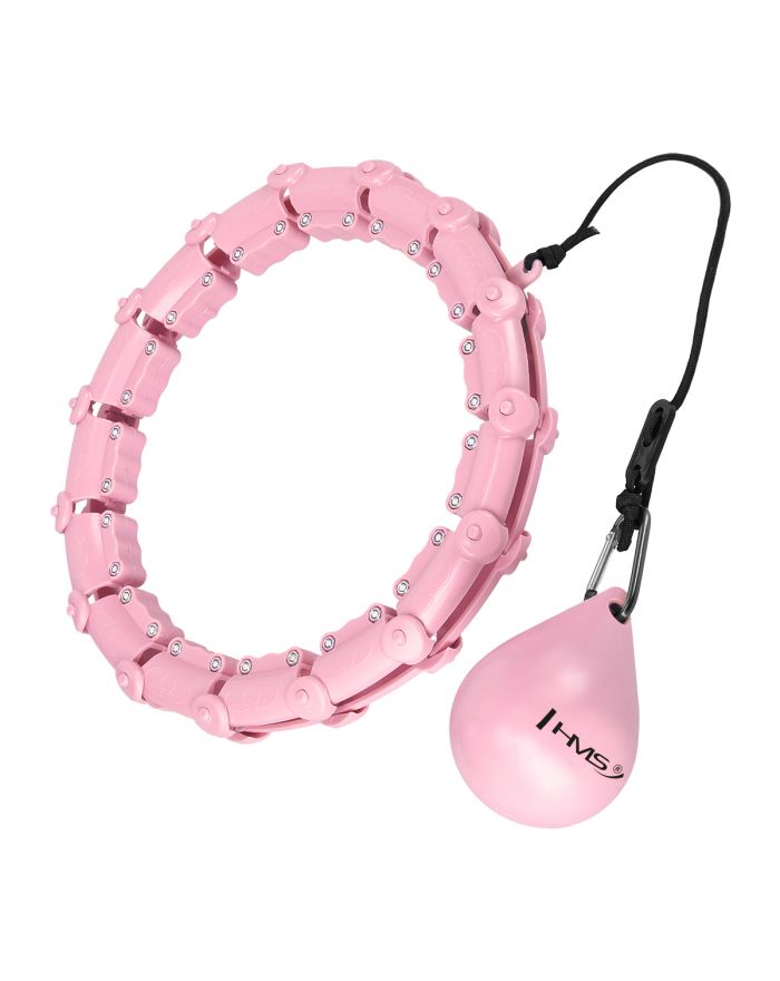 HHW11 PLUS SIZE HULA HOP LIGHT PINK Z WYPUSTKAMI I OBCIĄŻNIKIEM HMS
