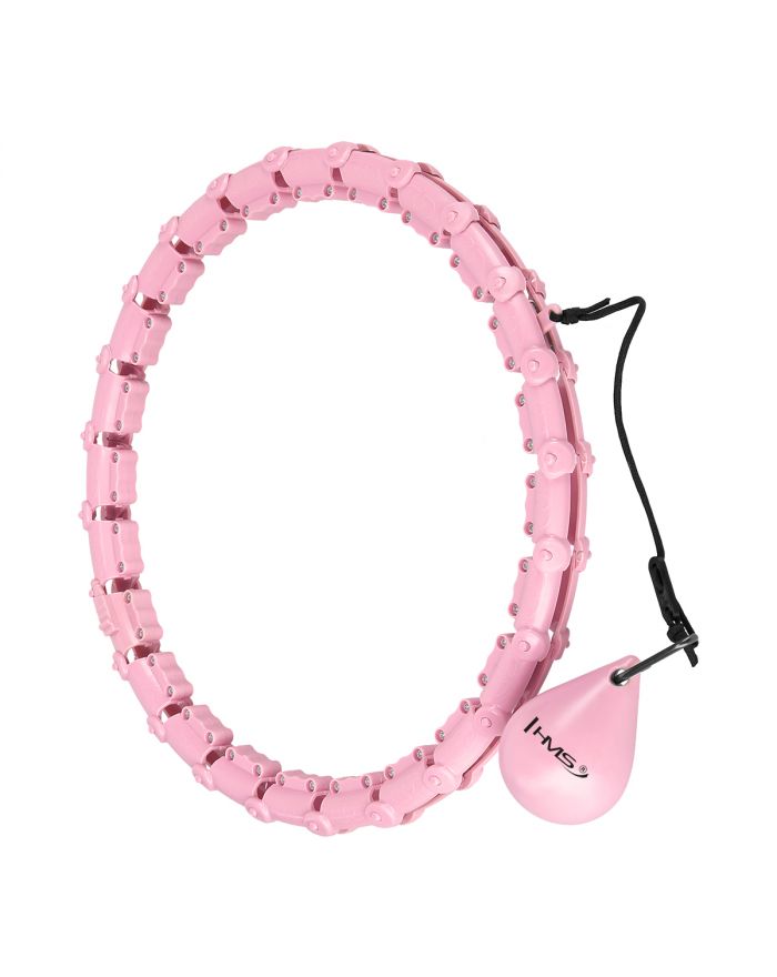 HHW02 HULA HOP LIGHT PINK Z WYPUSTKAMI I OBCIĄŻNIKIEM HMS