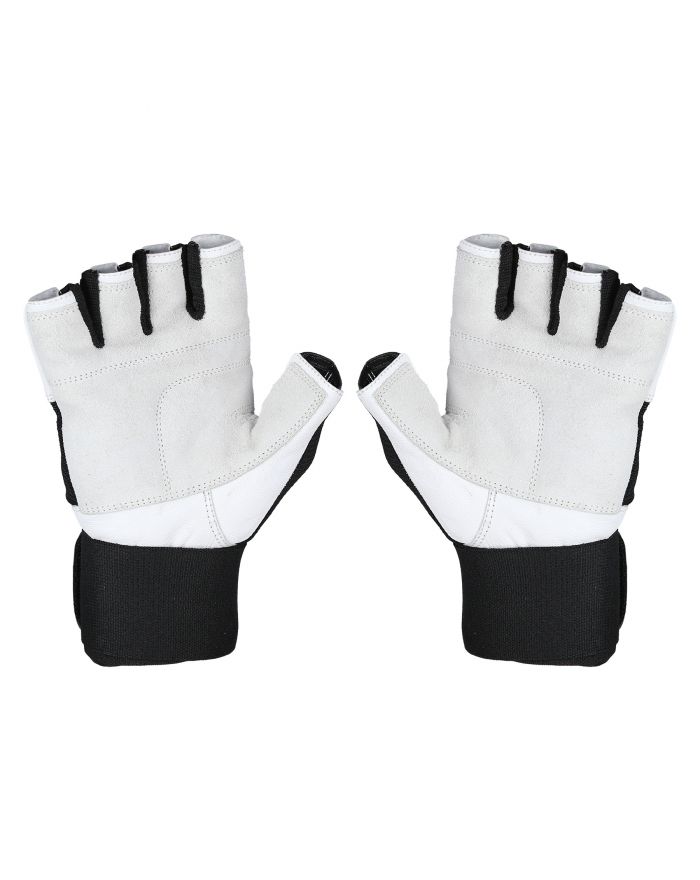 RST04 WHITE-BLACK ROZM. XXL RĘKAWICE NA SIŁOWNIĘ HMS