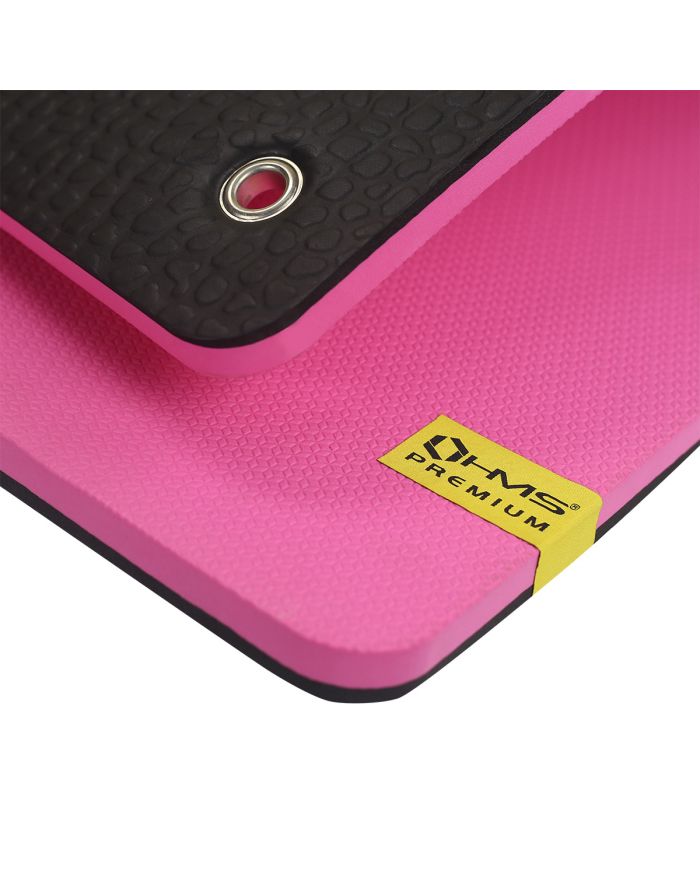 MFK02 PINK-BLACK MATA FITNESS KLUBOWA Z OTWORAMI HMS PREMIUM