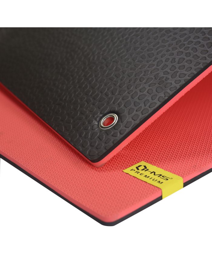MFK03 RED-BLACK MATA FITNESS KLUBOWA Z OTWORAMI HMS PREMIUM