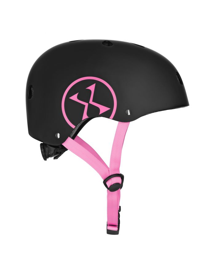 MTW001-1 KASK CZARNO-RÓŻOWY ROZM. L(58-61CM) NILS EXTREME