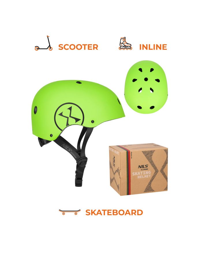 MTW001-2 KASK ZIELONY S(52-56CM) NILS EXTREME
