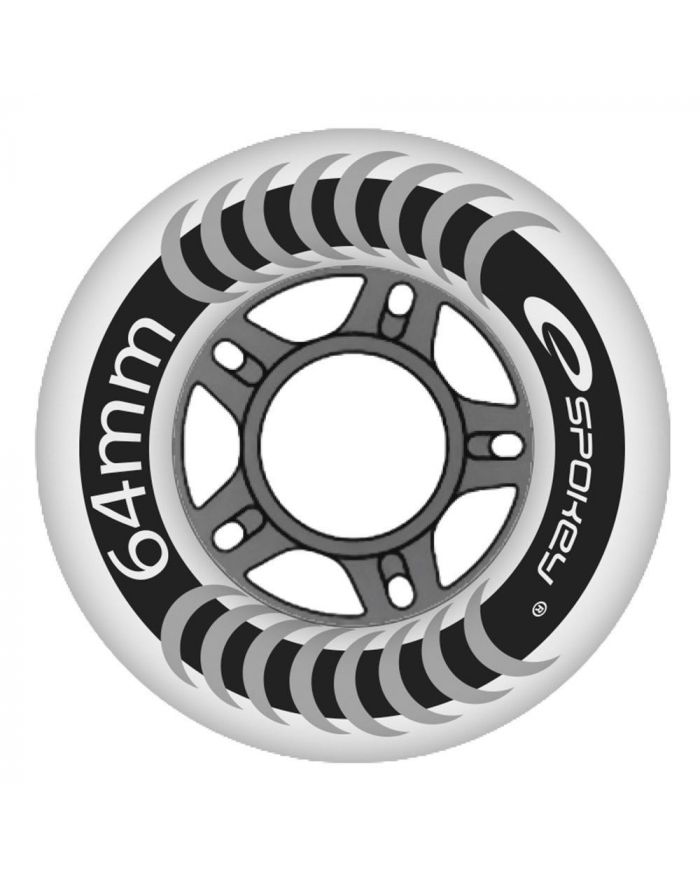 Spokey PU 64 MM - Kółka do łyżworolek; 64 mm