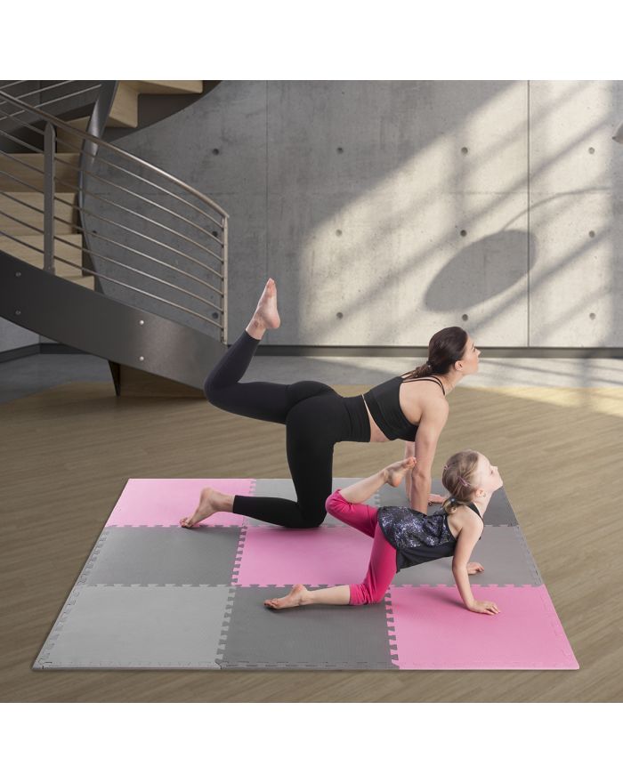 MP10 MATA PUZZLE MULTIPACK PINK-GREY 9 ELEMENTÓW 10MM ONE FITNESS