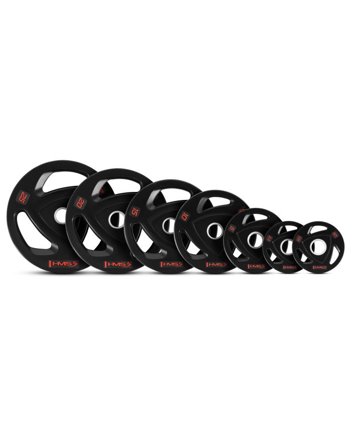TOX02 CZARNY TALERZ OLIMPIJSKI OGUMOWANY 2.5 KG HMS