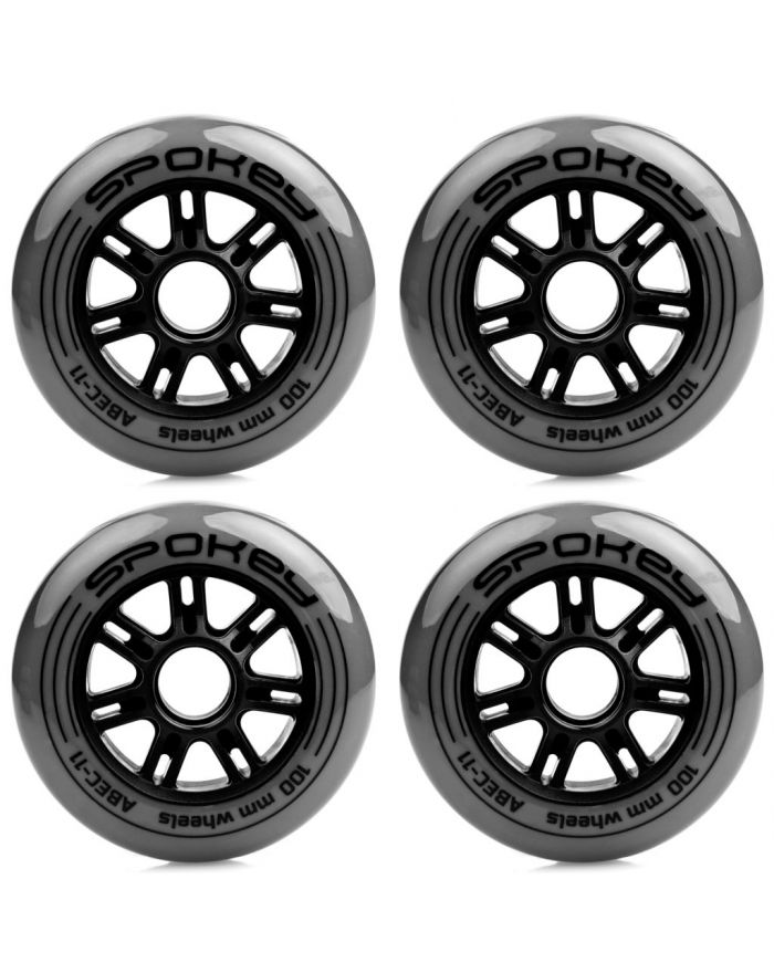 Spokey PU 100 MM - Kółka do łyżworolek; r.100 mm