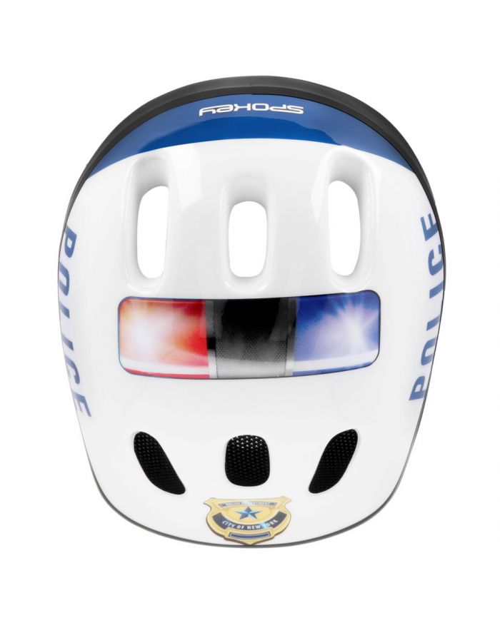 Spokey POLICE - Kask rowerowy dziecięcy (52-56 cm)