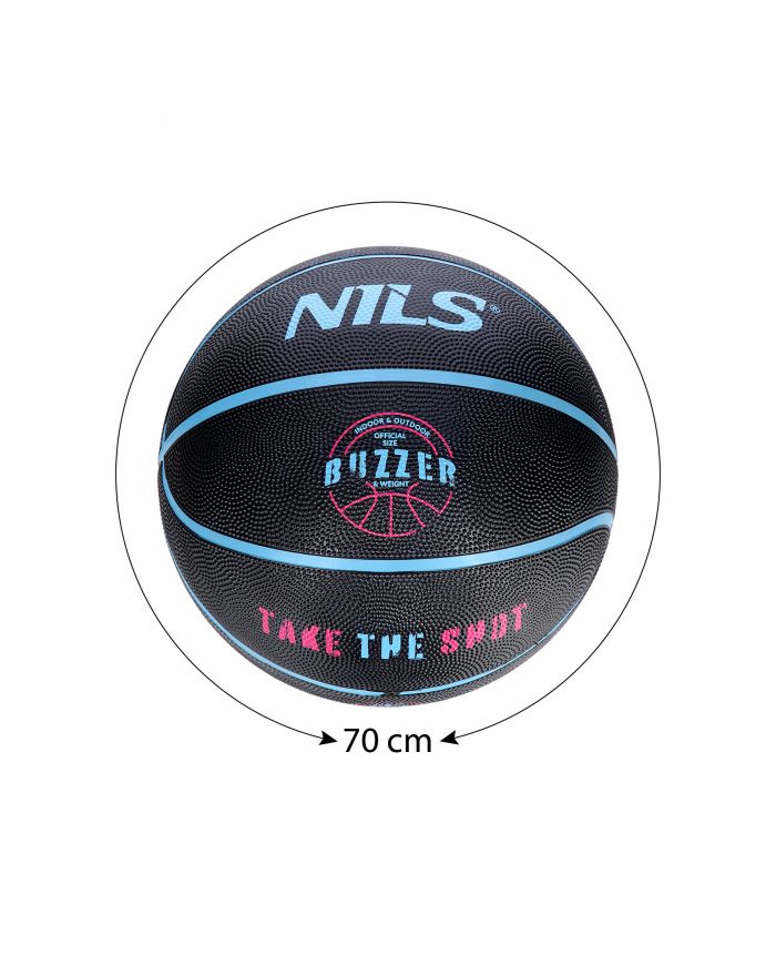 NPK251 PIŁKA DO KOSZYKÓWKI CZARNA BUZZER 5 NILS
