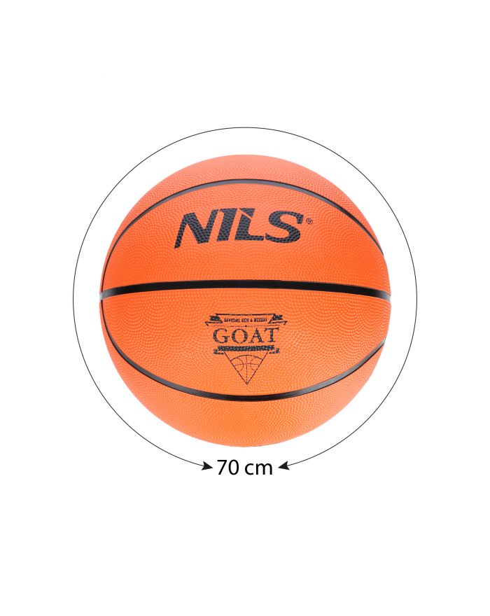 NPK252 PIŁKA DO KOSZYKÓWKI POMARAŃCZOWA GOAT 5 NILS
