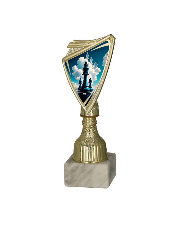 Puchar plastikowy złoty - SZACHY 18.5cm
