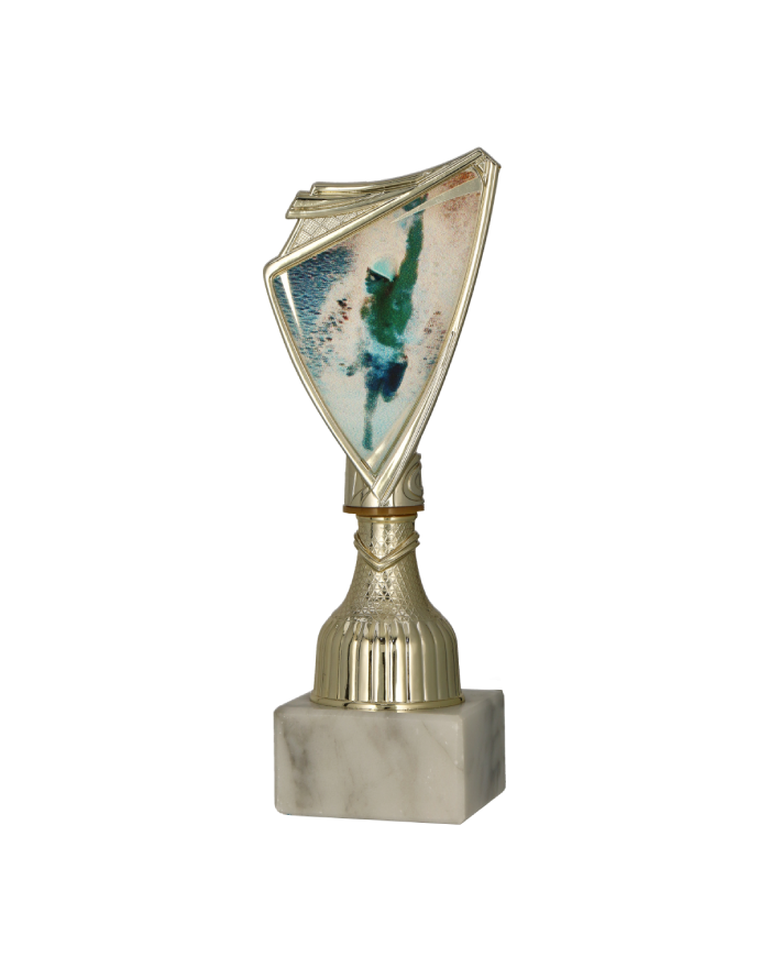 Puchar plastikowy złoty - PŁYWANIE 17.5cm