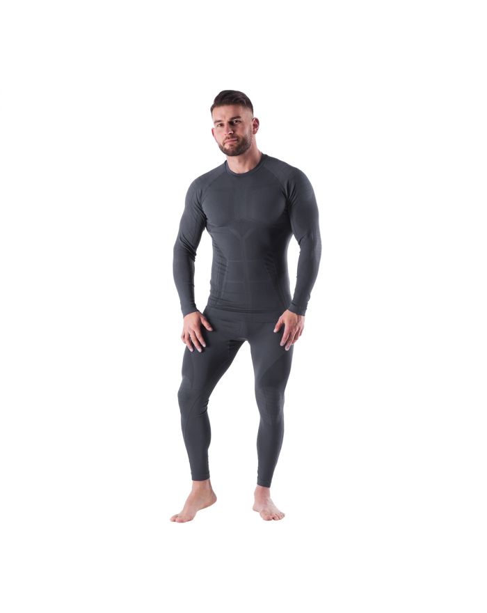 BTK0060 KOSZULKA TERMOAKTYWNA SZARA MĘSKA 2XL/3XL RAGNAR NILS