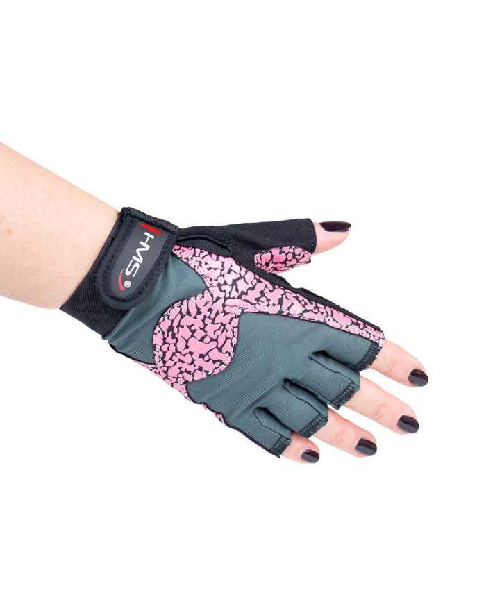 RST03 PINK/GRAY ROZM. L RĘKAWICE NA SIŁOWNIĘ HMS