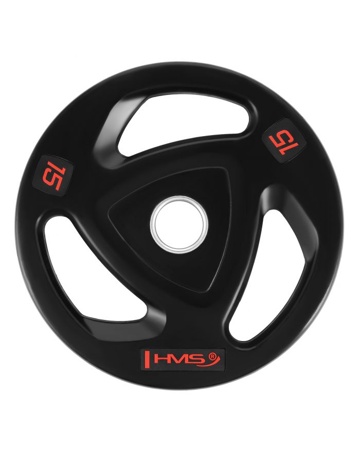 TOX15 CZARNY TALERZ OLIMPIJSKI OGUMOWANY 15 KG HMS