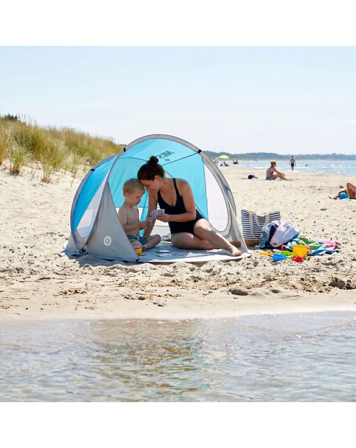 NC3143 NIEBIESKI NAMIOT PLAŻOWY SAMOROZKŁADAJĄCY PODŁOGA NILS