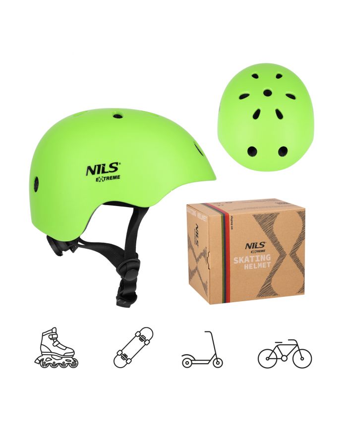 MT301 KASK ZIELONY XS(48-52CM) NILS EXTREME