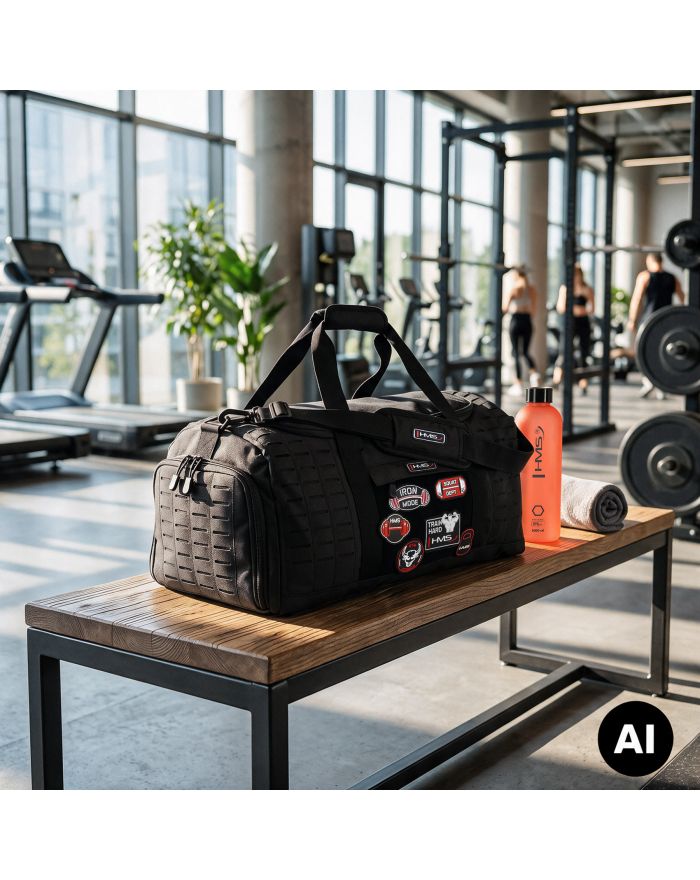 TNS01 TORBA NA SIŁOWNIE MILITARNA CZARNA 40L HMS