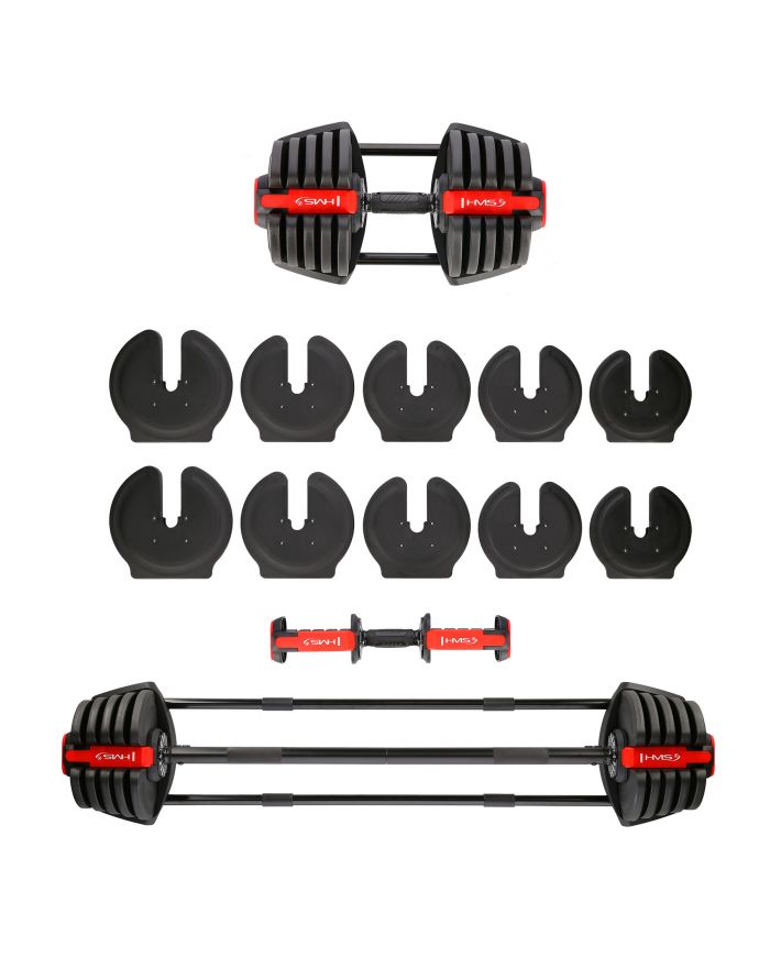 SGR40 PRO SET 2W1 ZESTAW REGULOWANYCH SZTANGIELEK 43,5 KG HMS