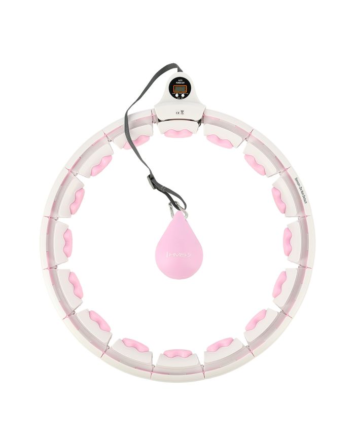 HHW06 HULA HOP PINK Z WYPUSTKAMI I OBCIĄŻNIKIEM + LICZNIK HMS
