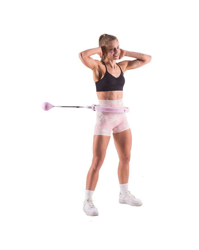 HHW06 HULA HOP PINK Z WYPUSTKAMI I OBCIĄŻNIKIEM + LICZNIK HMS