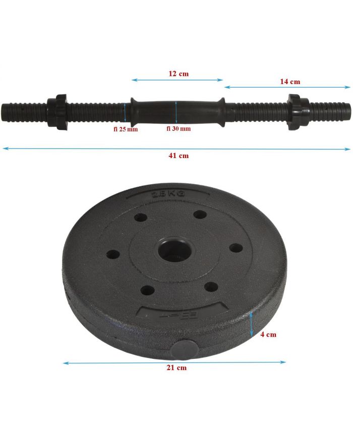 HANTLA KOMPOZYTOWA 11KG (10+1) KG EB FIT
