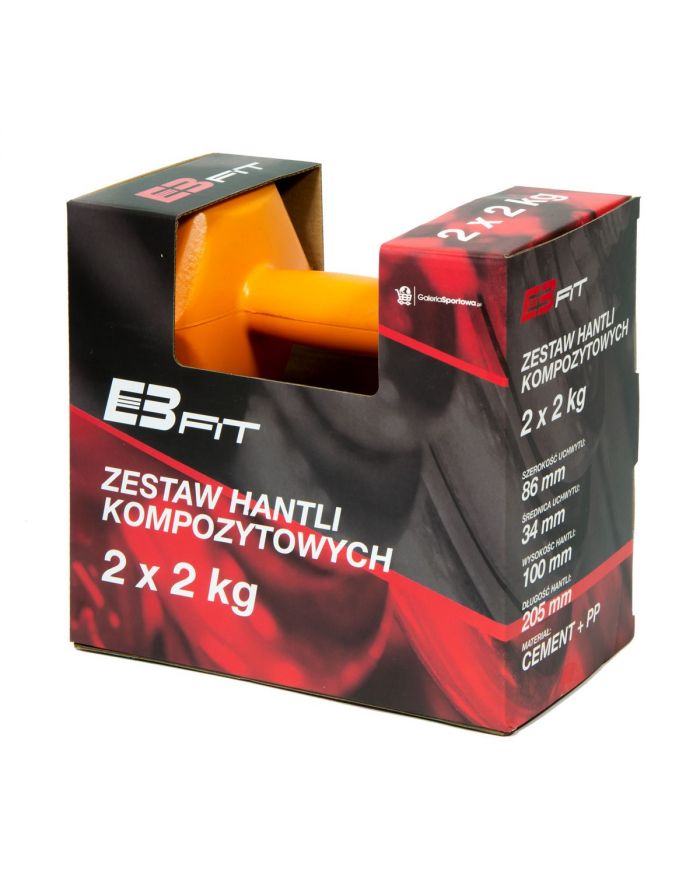 ZESTAW HANTLI KOMPOZYTOWYCH 2x2 KG ENERO FIT