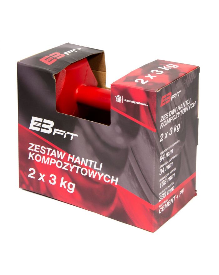 ZESTAW HANTLI KOMPOZYTOWYCH 2x3 KG ENERO FIT