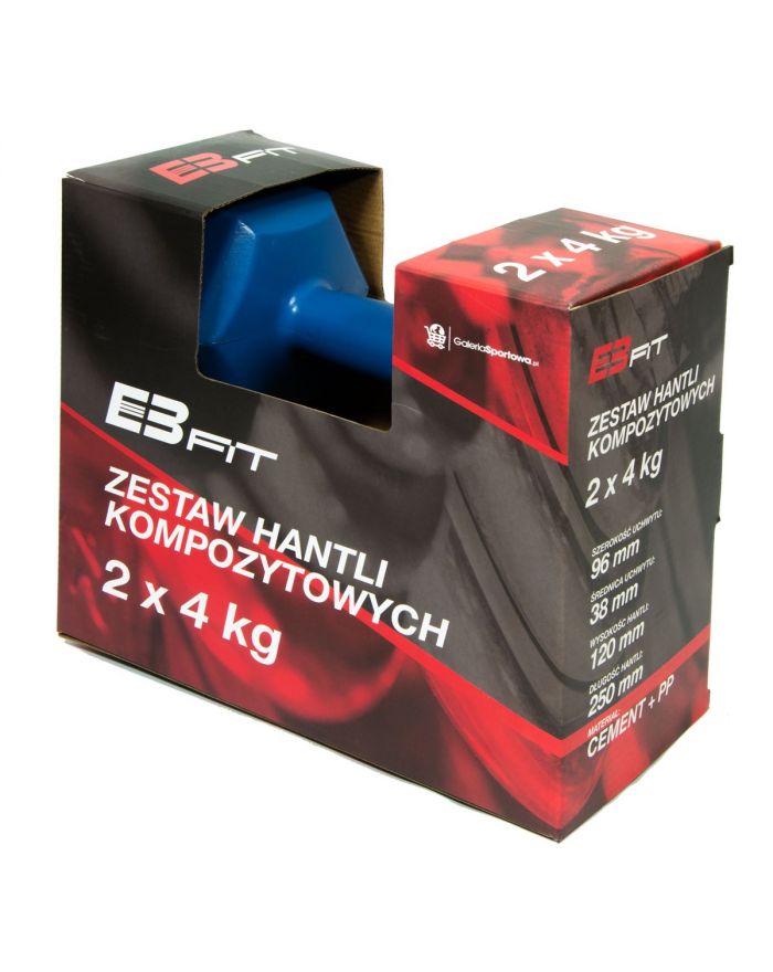 ZESTAW HANTLI KOMPOZYTOWYCH 2x4 KG ENERO FIT
