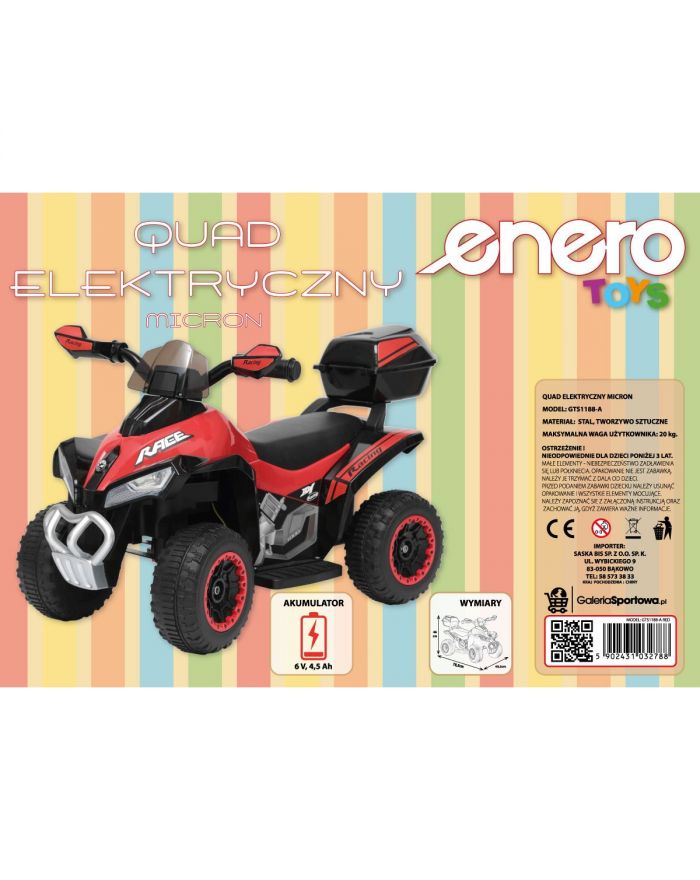 QUAD AUTO NA AKUMULATOR MICRON CZERWONY 1032788