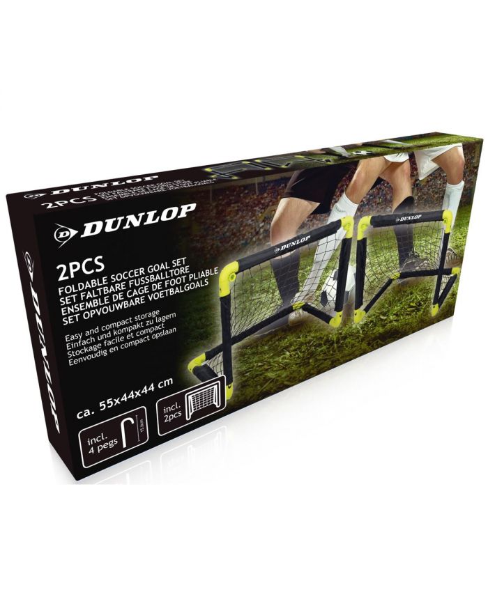 ZESTAW 2 BRAMEK DO PIŁKI NOŻNEJ Z SIATKĄ 55x44x44CM DUNLOP