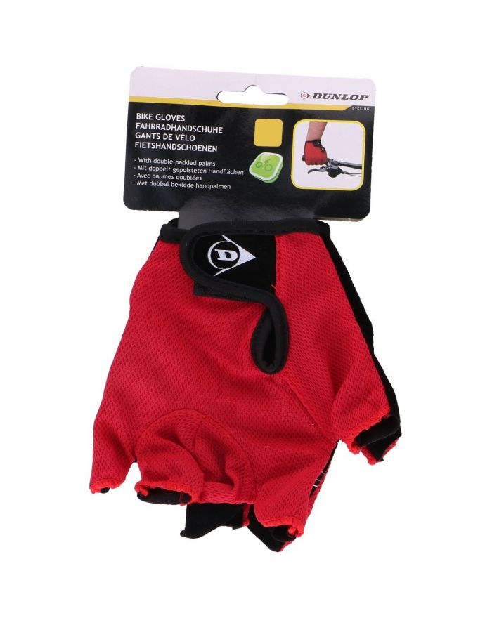 RĘKAWICZKI ROWEROWE SENIOR CZERWONE DUNLOP R.XL