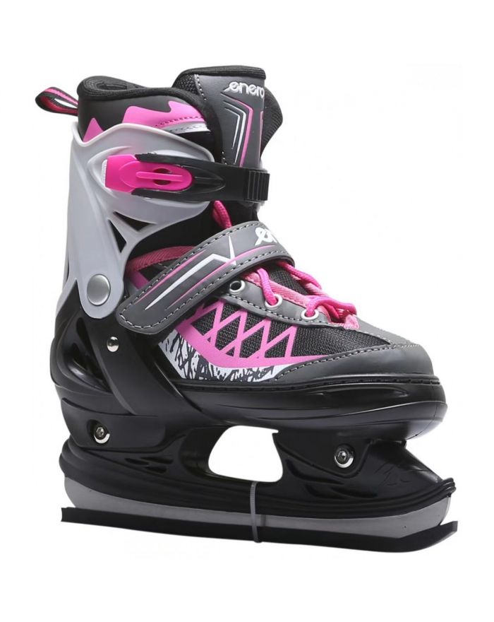 ŁYŻWOROLKI-WROTKI-ŁYŻWY 4W1 ENERO PRO LED 26-29 RÓŻOWO-SZARE