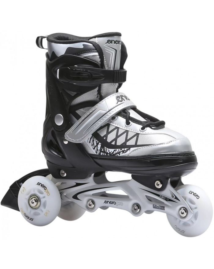 ŁYŻWOROLKI-WROTKI-ŁYŻWY 4W1 ENERO PRO LED 38-41 SZARE