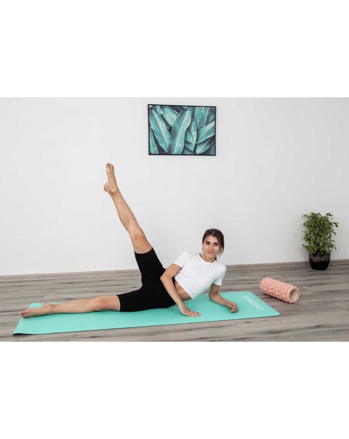 MATA DO JOGI I FITNESS TPE ANTYPOŚLIZGOWA MIĘTOWO-SZARA ENERO FIT