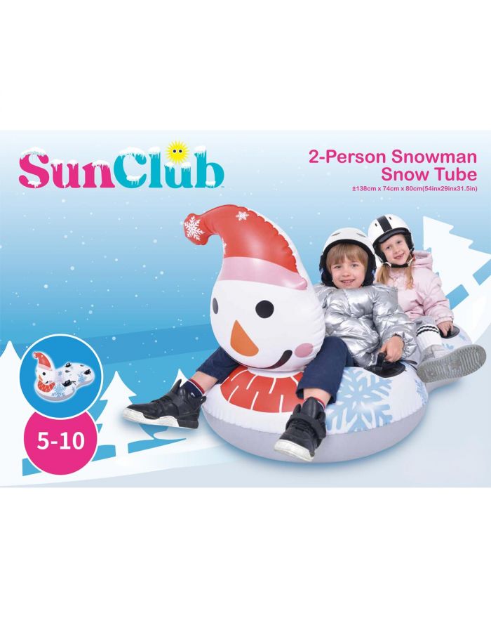 ŚLIZG SANKI DMUCHANE 2 OSOBOWE SNOWMAN 138x74x80CM