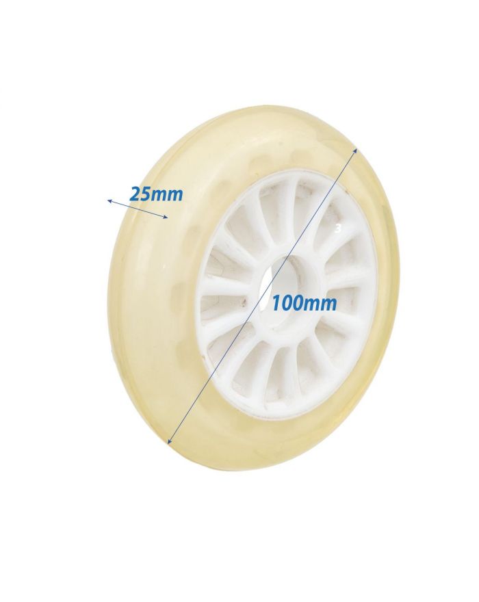 KÓŁKO DO HULAJNOGI PU 100MM białe
