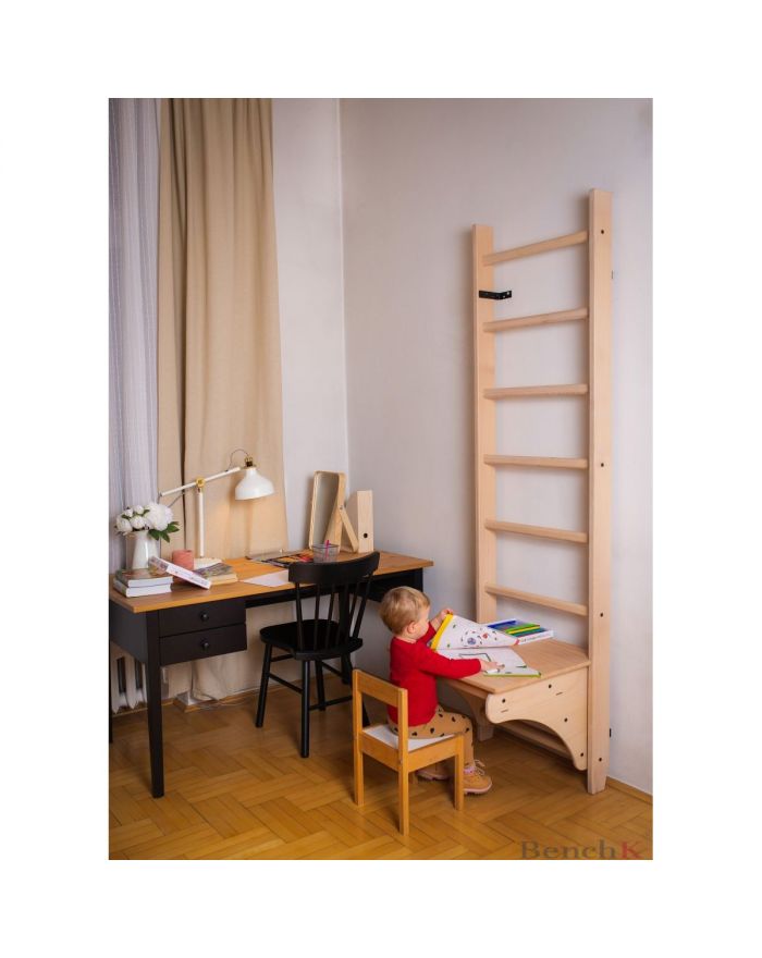 DRABINKA Z DREWNIANYM DO PODCIĄGANIA Z BIURKIEM BENCHK 112