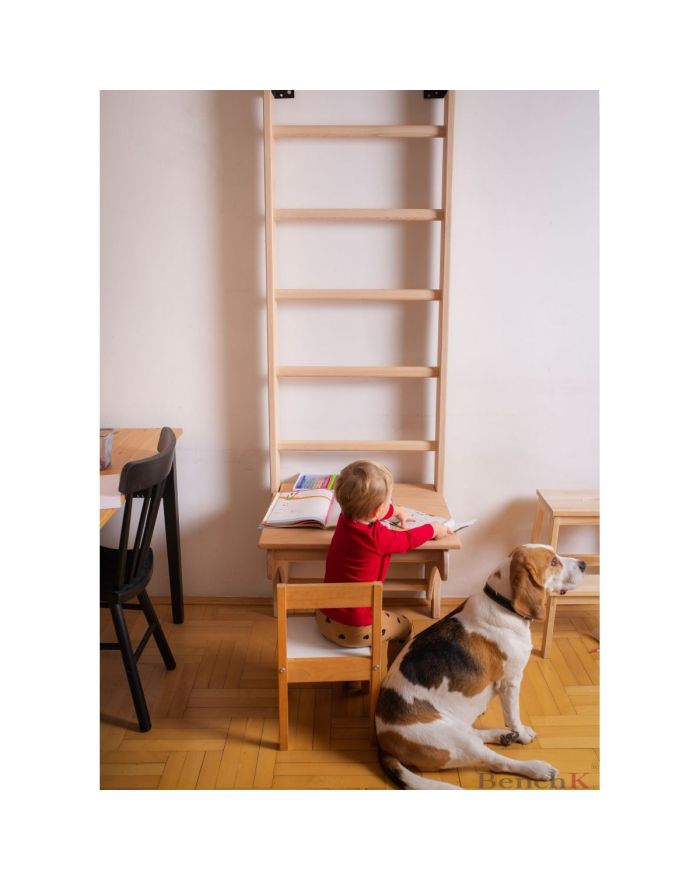 DRABINKA Z DREWNIANYM DO PODCIĄGANIA Z BIURKIEM BENCHK 112