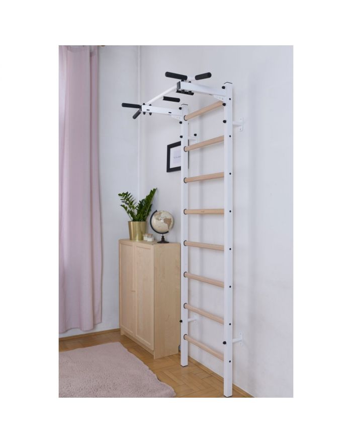 DRABINKA GIMNASTYCZNA DREWNIANO METALOWA Z DRĄŻKIEM BENCHK 221W